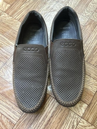Men ecco loafers - brown, leather